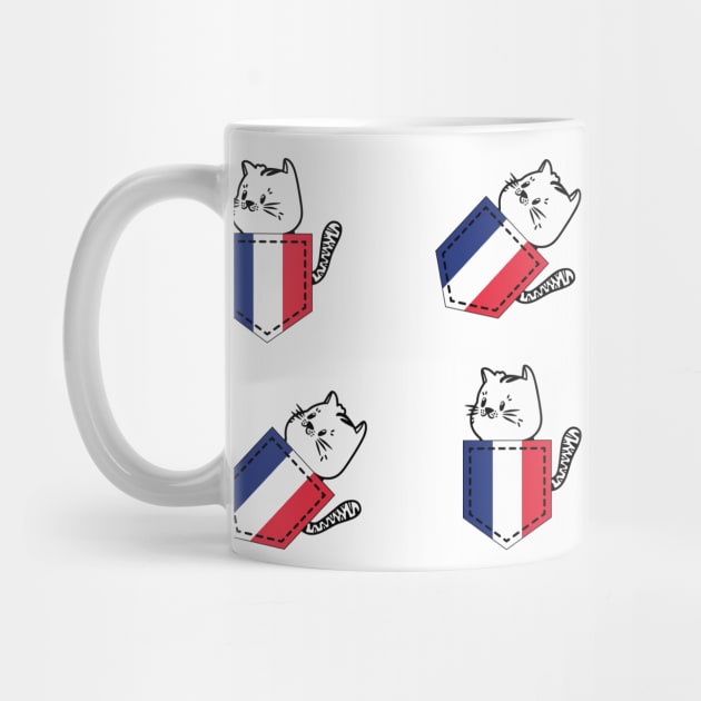 Patriotic Pocket Pussy - Cat Lover -  French Patriot by PosterpartyCo